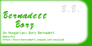 bernadett borz business card